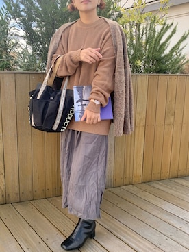 「シアタープロダクツ(THEATRE PRODUCTS)」｜「アイテム（アナログ腕時計）」を使った、YOKOBORIさん（レディース・156cm）の秋コーディネート