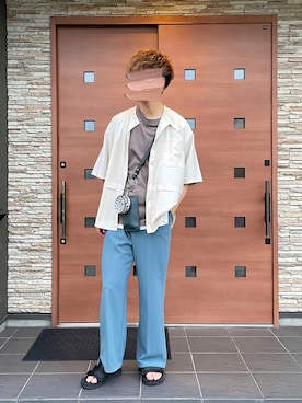 「AS KNOW AS plus（アズノゥアズプラス）のアイテム」を使った、ilh.さん（メンズ・178cm）の夏コーディネート
