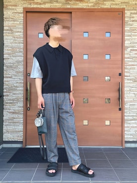 「AS KNOW AS plus（アズノゥアズプラス）のアイテム」を使った、ilh.さん（メンズ・178cm）の夏コーディネート