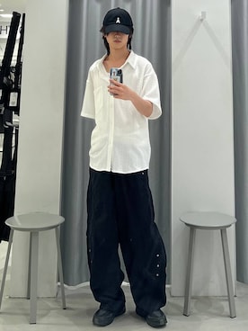 「ALAND（エーランド）のアイテム」を使った、Hakuさん（メンズ・172cm）の夏コーディネート