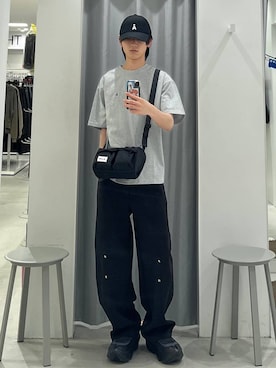 「3.3 Field Trip （3.3フィールドトリップ）のアイテム」を使った、Hakuさん（メンズ・172cm）の春コーディネート