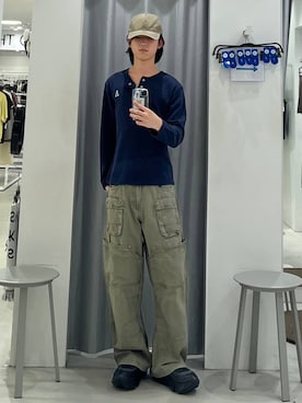 「ALAND（エーランド）のアイテム」を使った、Hakuさん（メンズ・172cm）の夏コーディネート