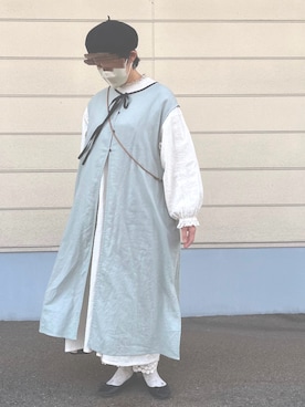 「ehka sopo（エヘカソポ）のアイテム（ハンチング/ベレー帽）」を使った、maaa*さん（レディース・154cm）の春コーディネート