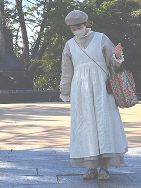 「アイテム（ドレスシューズ、ベージュ系）」を使った、maaa*さん（レディース・154cm）の春コーディネート