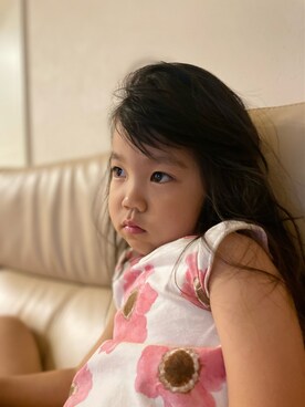 「Mia   （ミア）のアイテム（トップス）」を使った、MiiiAさん（キッズ・90cm）の冬コーディネート