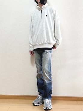 「EDWIN」｜「アイテム（スウェット）」を使った、ゆうさん（メンズ・165cm）の秋コーディネート