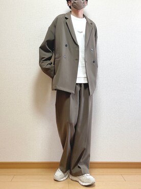 「flaner（フラネ）のアイテム（ジャケット/アウター）」を使った、ゆうさん（メンズ・165cm）の春コーディネート