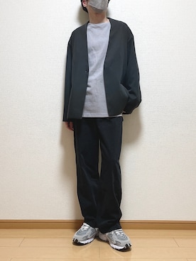 「カジュアルダウン」｜「アイテム（セットアップ）」を使った、ゆうさん（メンズ・165cm）の春コーディネート