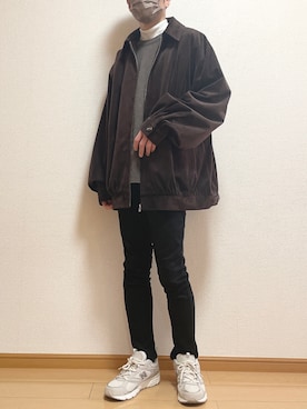 「WYM LIDNM（ウィム バイ リドム）のMILANO RIB HEAVY WEIGHT PO KNIT（ニット/セーター）」を使った、ゆうさん（メンズ・165cm）の秋コーディネート