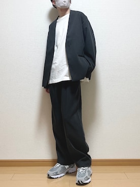 「はじめましてコーデ」｜「アイテム（セットアップ）」を使った、ゆうさん（メンズ・165cm）の春コーディネート