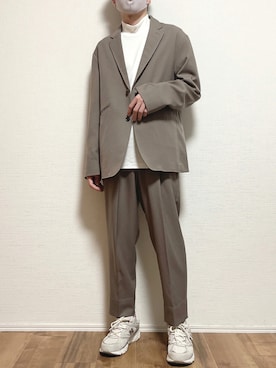 「WYM LIDNM（ウィム バイ リドム）のRELAX DRAPE SET-UP/セットアップ（セットアップ）」を使った、ゆうさん（メンズ・165cm）の秋コーディネート