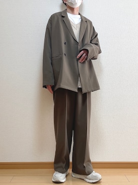 「flaner（フラネ）のアイテム（ジャケット/アウター）」を使った、ゆうさん（メンズ・165cm）の春コーディネート
