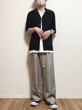「unrelaxing（アンリラクシング）のアイテム（パンツ）」を使った、ゆうさん（メンズ・165cm）の夏コーディネート