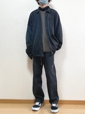 「WYM LIDNM（ウィム バイ リドム）のMILANO RIB HEAVY WEIGHT PO KNIT（ニット/セーター）」を使った、ゆうさん（メンズ・165cm）の秋コーディネート