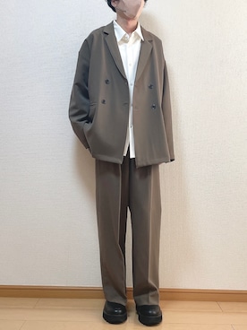 「きれいめスタイル」｜「アイテム（ジャケット/アウター）」を使った、ゆうさん（メンズ・165cm）の秋コーディネート