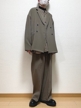 「flaner（フラネ）のアイテム（ジャケット/アウター）」を使った、ゆうさん（メンズ・165cm）の春コーディネート