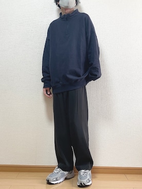 「NEWBALANCE」｜「アイテム（セットアップ）」を使った、ゆうさん（メンズ・165cm）の秋コーディネート
