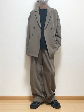 「アイテム（テーラードジャケット、ブラウン系）」を使った、ゆうさん（メンズ・165cm）の秋コーディネート