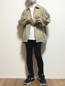 「flaner（フラネ）のアイテム（ブルゾン）」を使った、ゆうさん（メンズ・165cm）の秋コーディネート