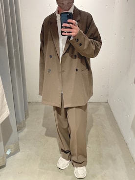 「flaner（フラネ）のアイテム（ジャケット/アウター）」を使った、ゆうさん（メンズ・165cm）の春コーディネート