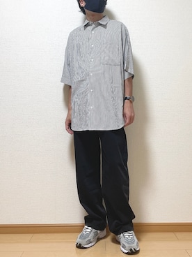 「flaner（フラネ）のペインターデニムパンツ【ユニセックス】（デニムパンツ）」を使った、ゆうさん（メンズ・165cm）の夏コーディネート