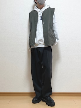 「ごきげんウィーク」｜「アイテム（セットアップ）」を使った、ゆうさん（メンズ・165cm）の春コーディネート