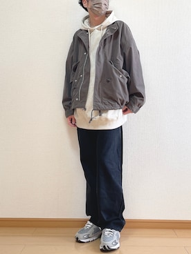 「flaner（フラネ）のペインターデニムパンツ【ユニセックス】（デニムパンツ）」を使った、ゆうさん（メンズ・165cm）の秋コーディネート