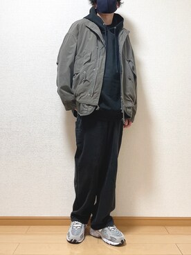 「NEWBALANCE」｜「アイテム（ブルゾン）」を使った、ゆうさん（メンズ・165cm）の冬コーディネート
