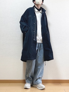 「coen（コーエン）のアイテム（モッズコート）」を使った、ゆうさん（メンズ・165cm）の春コーディネート