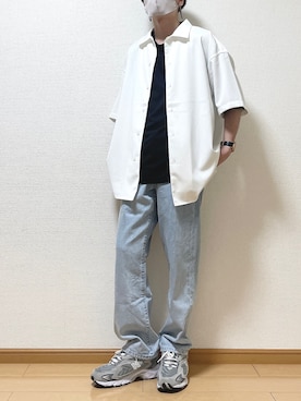 ゆうさんの「extra quality Hybrid loose shirt/エクストラクオリティハイブリッドルーズシャツ」を使ったコーディネート