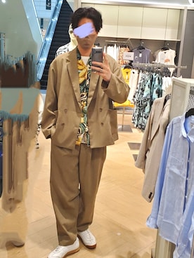 「JOURNAL STANDARD（ジャーナルスタンダード）のアイテム（セットアップ）」を使った、まめ(SOY)さん（メンズ・180cm）の春コーディネート