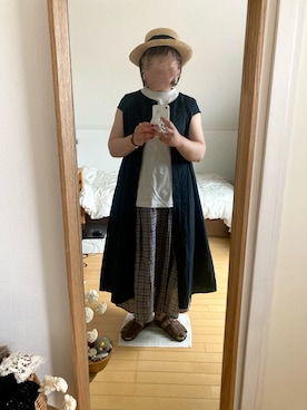 「アパレルスタッフ」｜「アイテム（帽子）」を使った、N@さん（レディース・159cm）の夏コーディネート