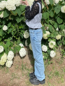 「GRL」｜「アイテム（その他トップス）」を使った、優☺︎さん（レディース・158cm）の夏コーディネート
