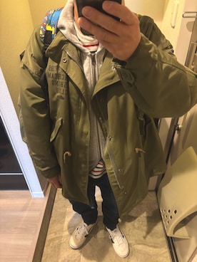 「アイテム（バッグ）」を使った、うままさん（メンズ・172cm・50代）の冬コーディネート