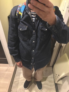 「GAP（ギャップ）のアイテム」を使った、うままさん（メンズ・172cm）の春コーディネート