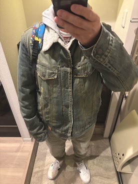 「CUNE（キューン）のアイテム」を使った、うままさん（メンズ・172cm）の冬コーディネート