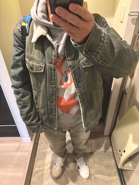 「アイテム（シューズ）」を使った、うままさん（メンズ・172cm・50代）の冬コーディネート