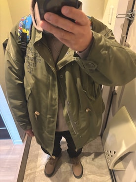 「アイテム（モッズコート）」を使った、うままさん（メンズ・172cm）の秋コーディネート