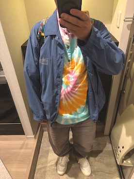 「go slow caravan（ゴースローキャラバン）のアイテム」を使った、うままさん（メンズ・172cm）の春コーディネート