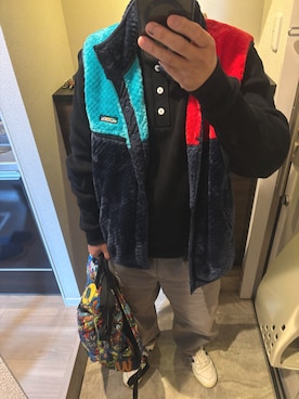 「go slow caravan（ゴースローキャラバン）のアイテム」を使った、うままさん（メンズ・172cm）の春コーディネート