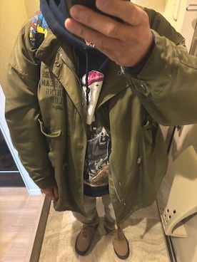 「アイテム（バックパック/リュック）」を使った、うままさん（メンズ・172cm）の冬コーディネート