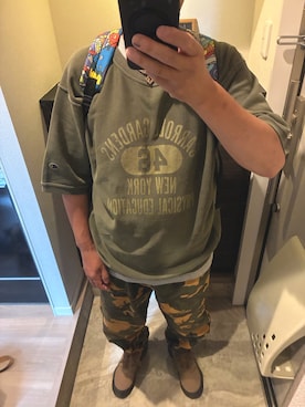 「Supreme （シュプリーム）のアイテム」を使った、うままさん（メンズ・172cm）の夏コーディネート