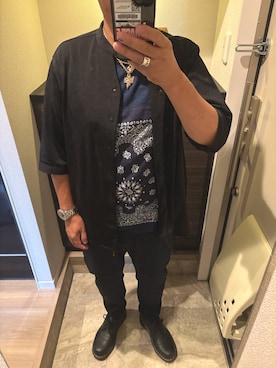 「アイテム（ネックレス）」を使った、うままさん（メンズ・172cm・50代）の夏コーディネート