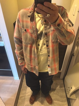 「RED WING（レッドウィング）のアイテム（シューズ）」を使った、うままさん（メンズ・172cm）の春コーディネート