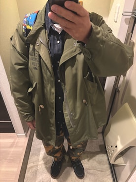 「アイテム（モッズコート）」を使った、うままさん（メンズ・172cm）の冬コーディネート