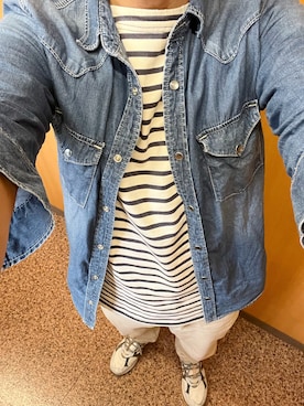 「アイテム（トップス）」を使った、うままさん（メンズ・172cm・50代）の夏コーディネート