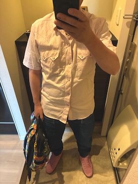 「GERRY（ジェリー）のアイテム」を使った、うままさん（メンズ・172cm）の春コーディネート