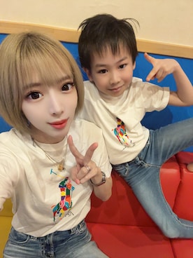 「POLO RALPH LAUREN CHILDRENSWEAR（ポロ ラルフ ローレン チルドレンズウェア）のBig Pony コットン ジャージー Tシャツ（Tシャツ/カットソー）」を使った、hirumamaさん（キッズ・130cm）の夏コーディネート
