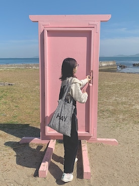 「SLOBE IENA（スローブイエナ）のアイテム（オールインワン・サロペット）」を使った、MYさん（レディース・153cm）の春コーディネート