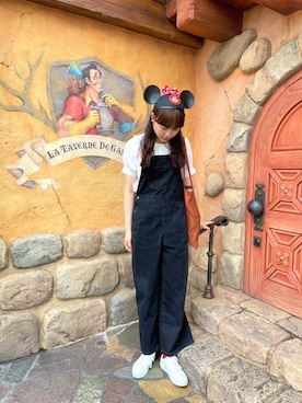 「ディズニー」｜「アイテム（サロペット/オーバーオール）」を使った、aiさん（レディース・167cm）の夏コーディネート